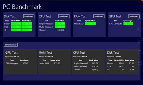 benchmark windows 10.